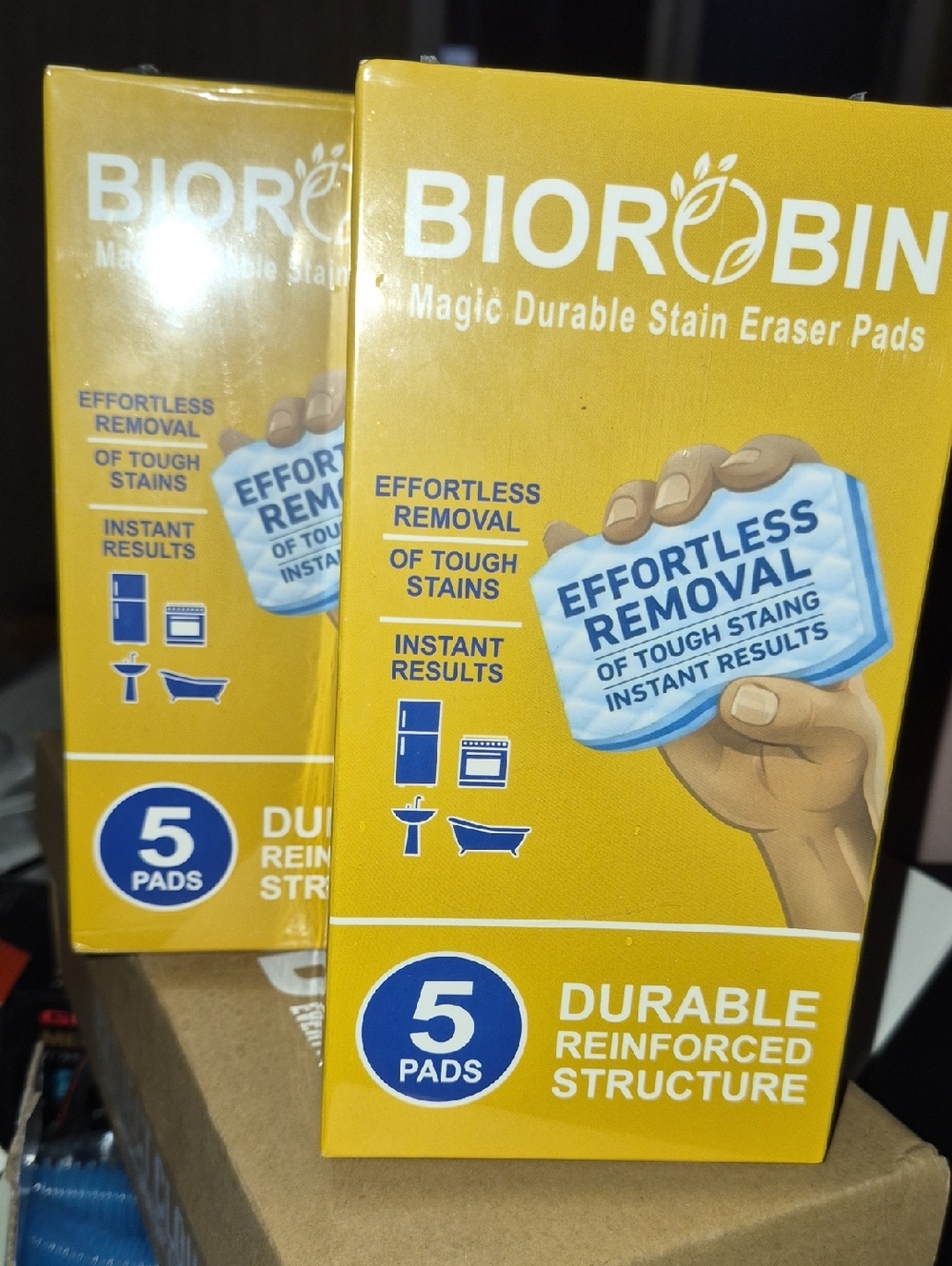 BIOROBIN Magic Stain Eraser Pads - Yellow Box (5 Pads)2 Boxes